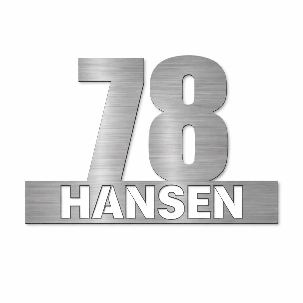 Husnummer med navn - Model 2