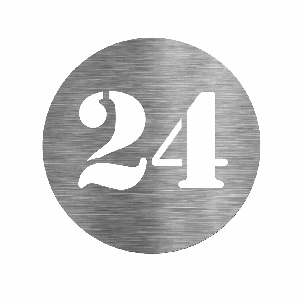 Rundt husnummerskilt - Model 3