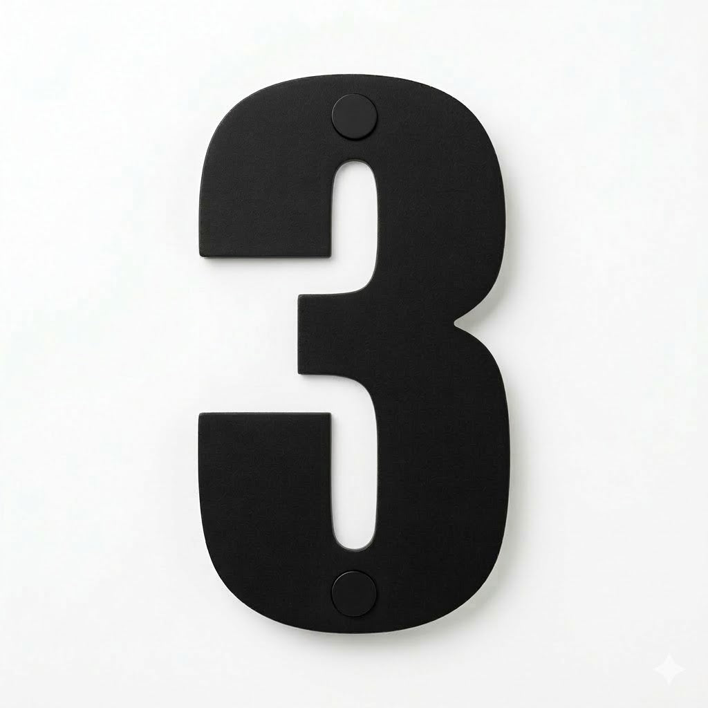 Løse husnumre i sort - Model 1